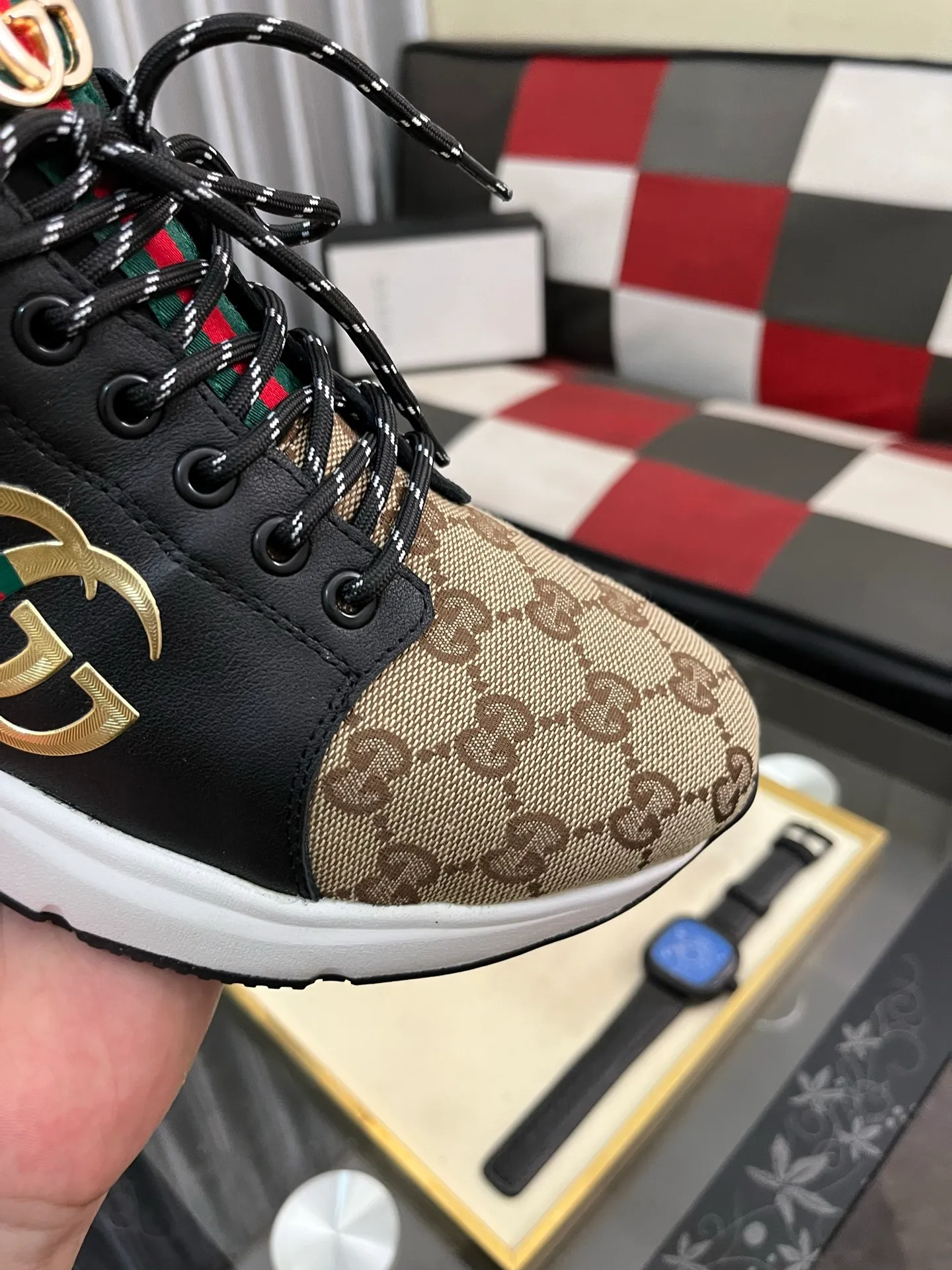 Men's Men's Shoes 💰458 ⌚️⌚️[GUCCI] Gucci men's casual shoes are absolutely popular 🔥The ultimate matching item for trendy men! The charm of super texture is irresistible, the main recommendation, the flower leather color is bright! The upper is made of high-quality brand printed fabric with cowhide, breathable leather lining and wear-resistant rubber sole, noble and elegant! Extremely comfortable🎁🎁You can be as handsome as you want💪 38-445⃣️colors available